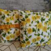 2 szt poszewki 40x40 słoneczniki z musztardową falbanką bawełna HandmadebyAmia