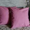 2 szt poszewki 40x40 kwiatowe wrzosowo lawendowe z falbanką bawełna HandmadebyAmia