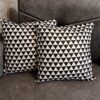 Poszewki 2 szt 40x40 cm czarno białe trójkąty  bawełna HandmadebyAmia
