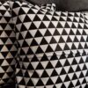 Poszewki 2 szt 40x40 cm czarno białe trójkąty  bawełna HandmadebyAmia