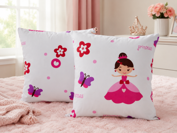 Poszewki 40x40 bawełna – księżniczka dla dziewczynki | HandmadebyAmia