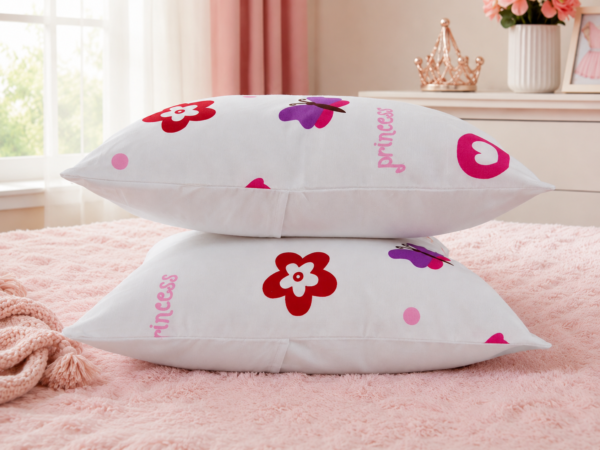 Poszewki 40x40 bawełna – księżniczka dla dziewczynki | HandmadebyAmia